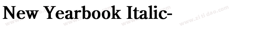 New Yearbook Italic字体转换